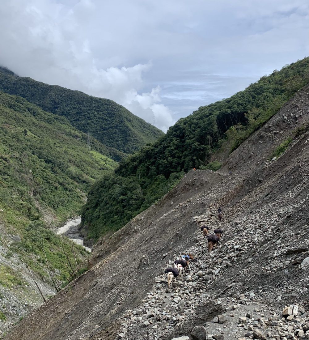 Paso derrumbado Salkantay